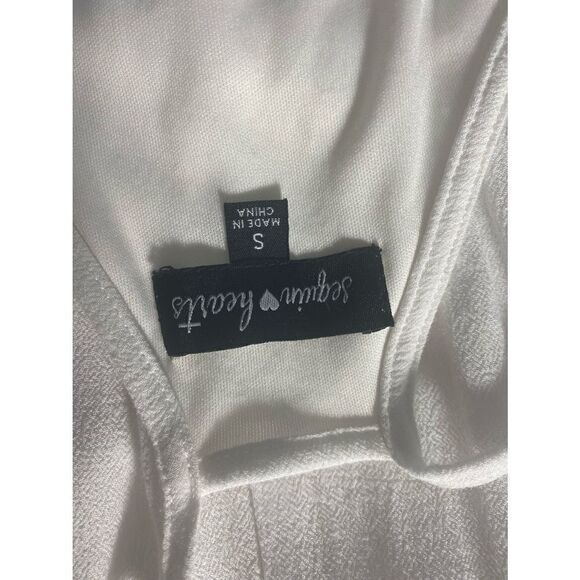Sequin Hearts White Dress GUC Size: S - Picture 5 of 8